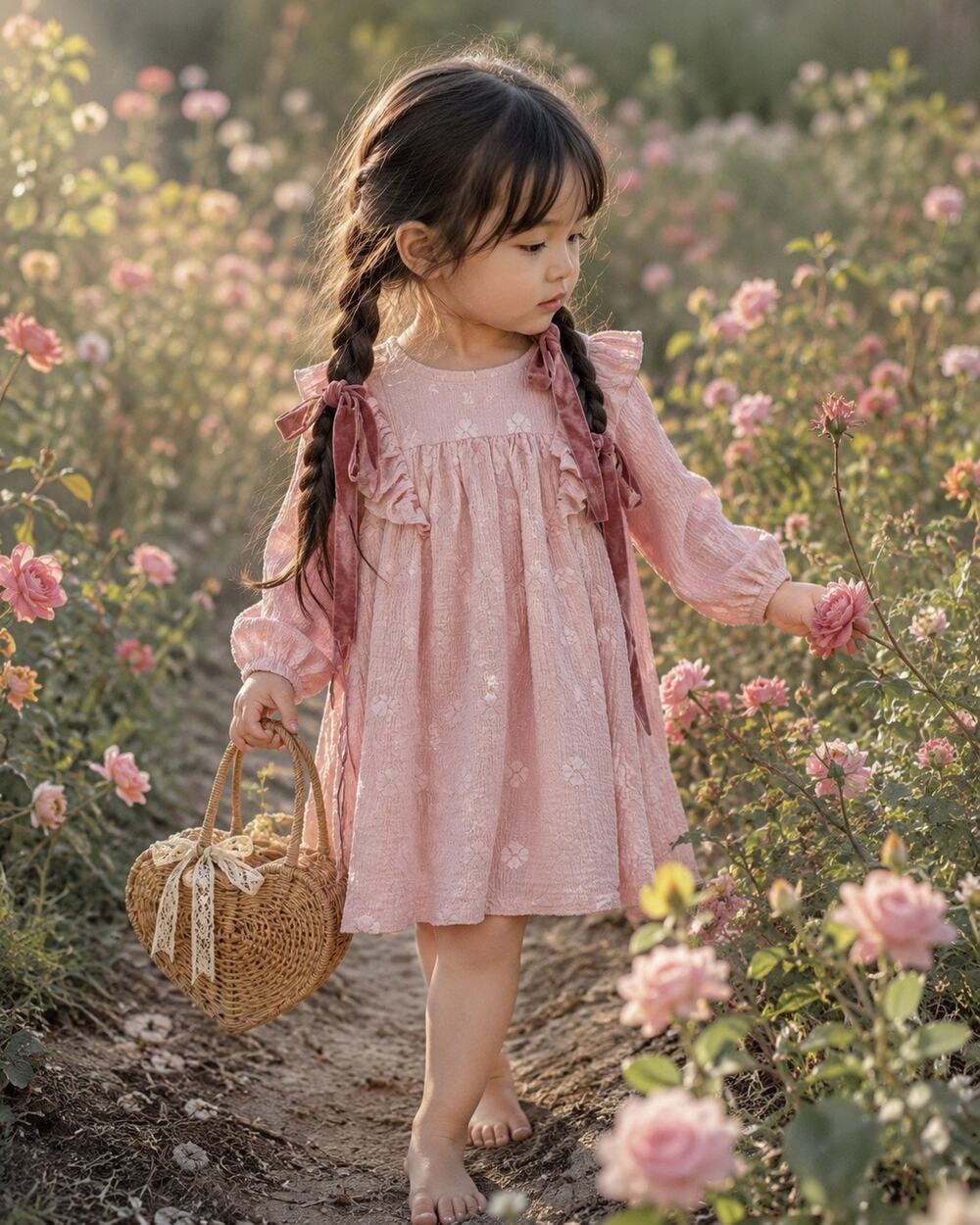New Treasured Moments Blush Textural Soft Flowy Dress 3T/4T